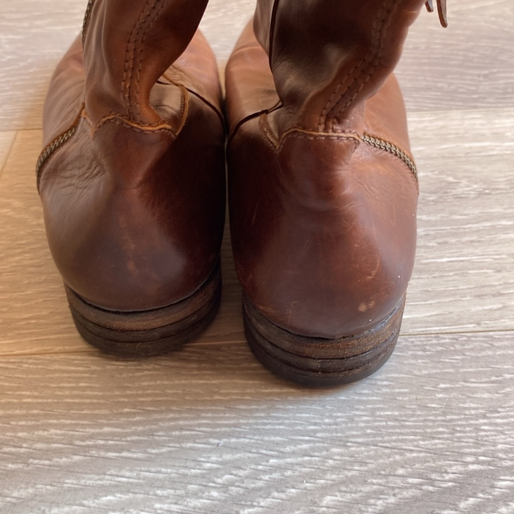 New Day Company Handmade Italian leather brown boots 34 - Picture 4 of 13